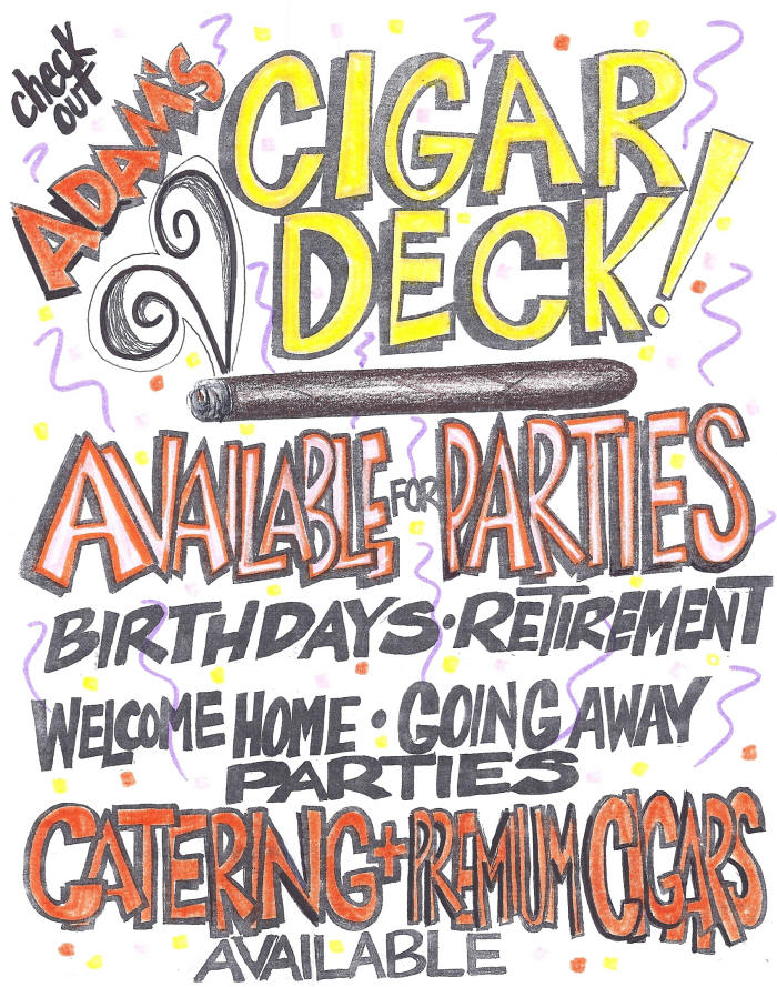 cigar deck available for parties, events